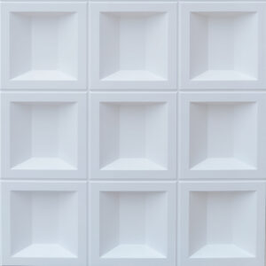 Panel Cubo Cóncavo Blanco